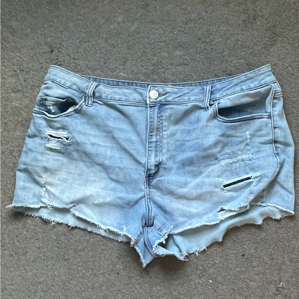 SO Light Blue Distressed Denim Jean Shorts